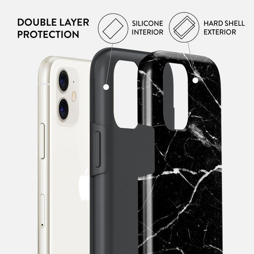 Noir Origin - Black Marble iPhone 11 Case 6