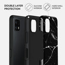 Noir Origin - Black Marble Samsung Galaxy A22 5G Case 2