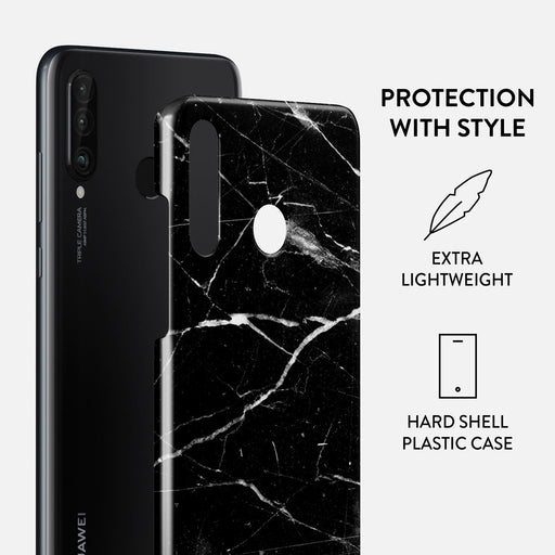 Noir Origin - Black Marble Huawei P30 Lite Case 2