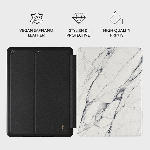 Satin White - Marble iPad 10.2 (9th/8th/7th Gen) Case 3