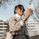 Satin White - Marble Samsung Galaxy A22 5G Case 6