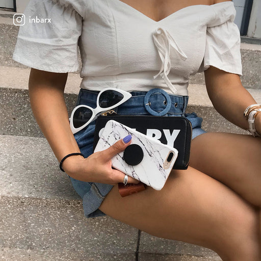 Satin White - Marble Samsung Galaxy A22 5G Case 7