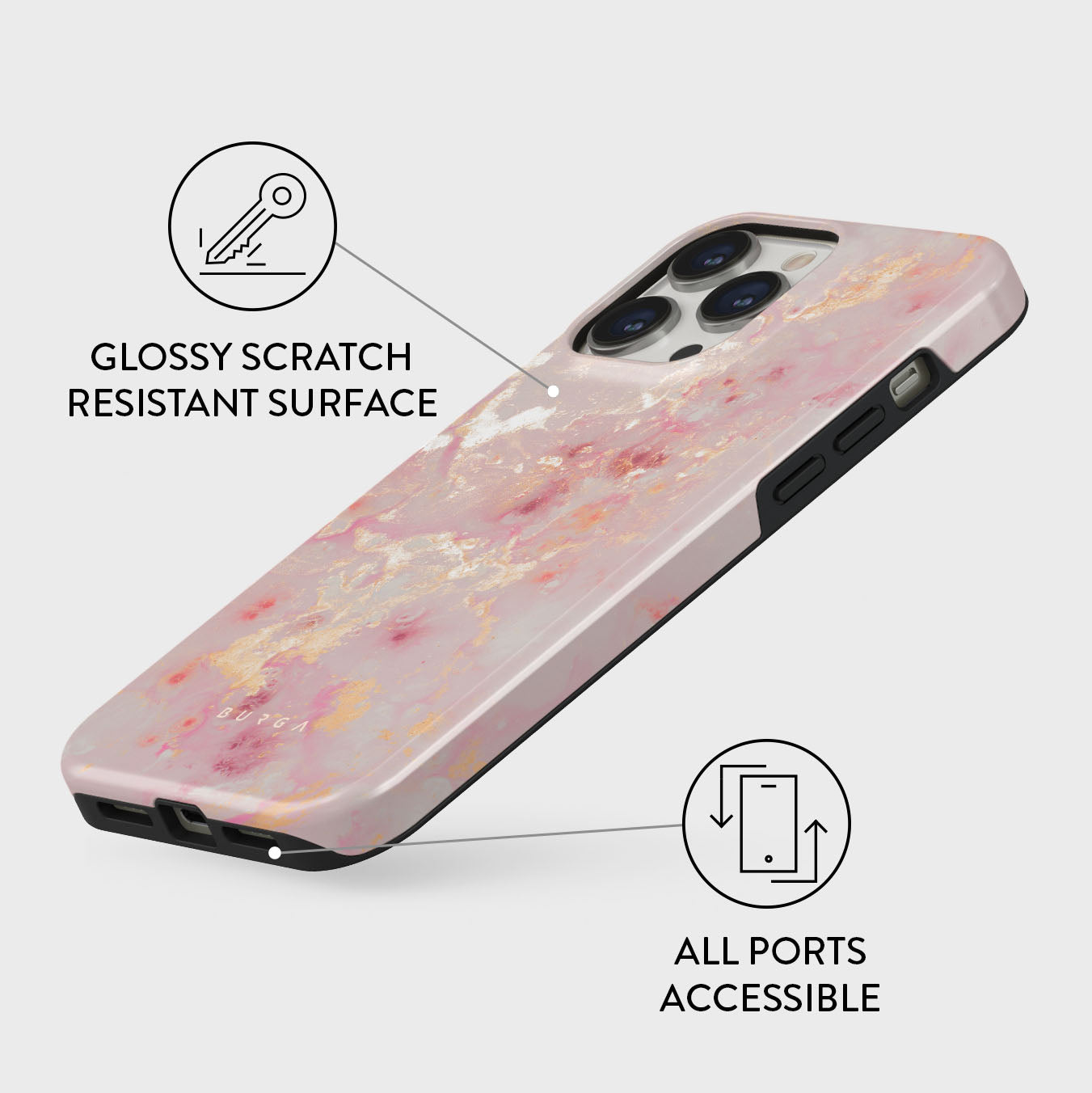 BURGA iphone13 pro MAX ピンクオレンジ Golden Coral - Pink iPhone 13 Pro Max Case | BURGA