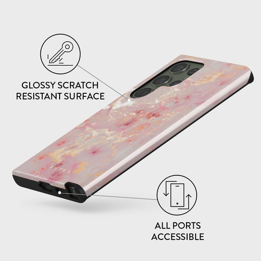 Golden Coral - Pink Samsung Galaxy S23 Ultra Case 7