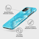 Ocean Waves - Blue iPhone 12 Pro Max Case 3