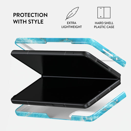 Ocean Waves - Blue Samsung Galaxy Z Fold 3 Case 2