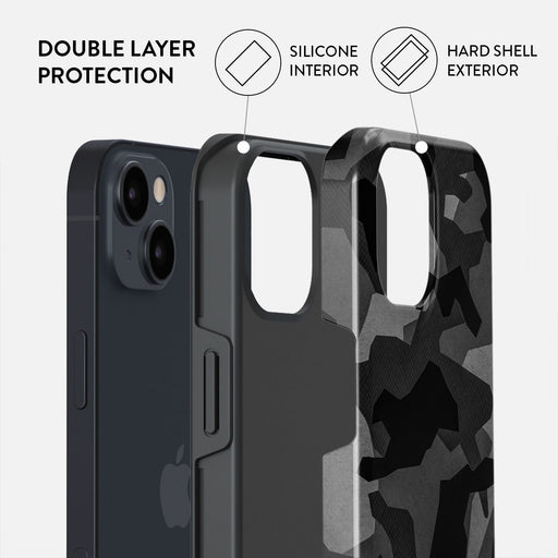 Night Black Camouflage - iPhone 14 Case 6