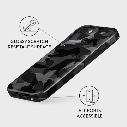 Night Black Camouflage - iPhone 14 Case 7