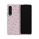 Nostalgic Pink - Flamingos Samsung Galaxy Z Fold 3 Case 1