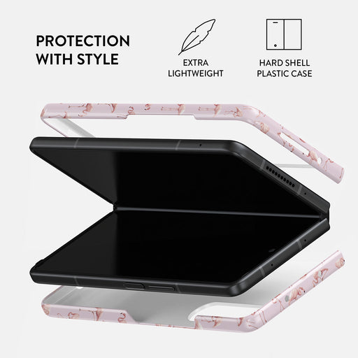 Nostalgic Pink - Flamingos Samsung Galaxy Z Fold 3 Case 2