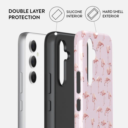 Nostalgic Pink - Flamingos Samsung Galaxy A54 Case 2