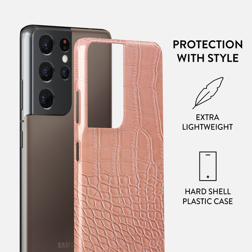 Pink Croco - Samsung Galaxy S21 Ultra Case 2