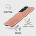 Pink Croco - Samsung Galaxy S21 Ultra Case 3