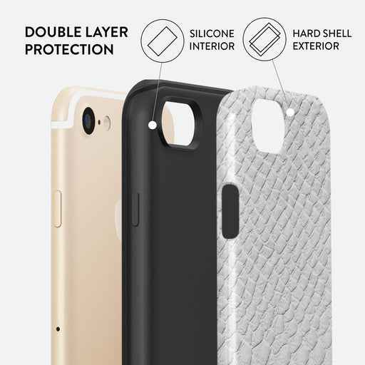Glacial Desert - White Snakeskin iPhone SE (2022) Case 6