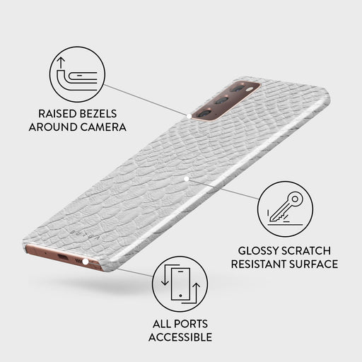 Glacial Desert - White Snakeskin Samsung Galaxy Note 20 4G / 5G Case 3
