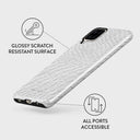 Glacial Desert - White Snakeskin Samsung Galaxy A12 4G Case 7