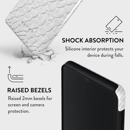 Glacial Desert - White Snakeskin Samsung Galaxy A12 4G Case 8