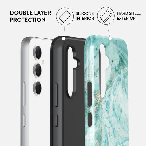 Uluwatu Waves - Teal Samsung Galaxy A54 Case 2