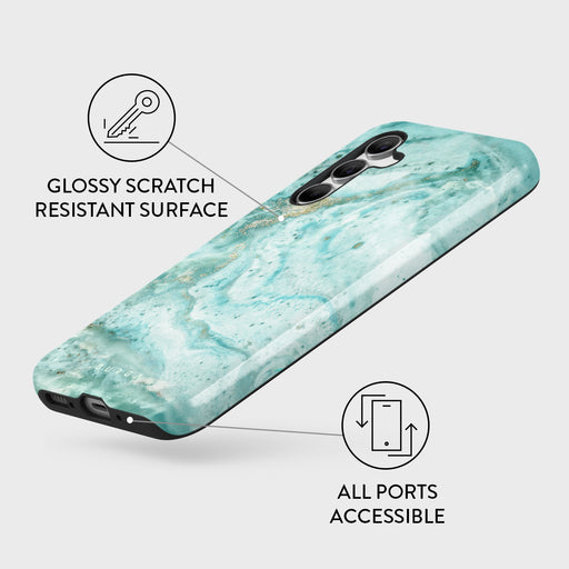 Uluwatu Waves - Teal Samsung Galaxy A54 Case 3