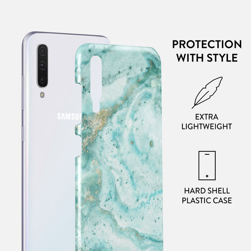 Uluwatu Waves - Teal Samsung Galaxy A70 Case 2