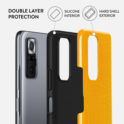 Canary Yellow - Snake Skin Xiaomi Redmi Note 10 Pro Case 2