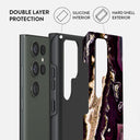 Purple Skies - Marble Samsung Galaxy S23 Ultra Case 6
