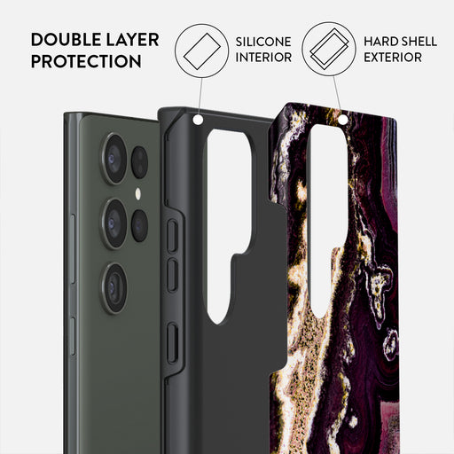 Purple Skies - Marble Samsung Galaxy S23 Ultra Case 6