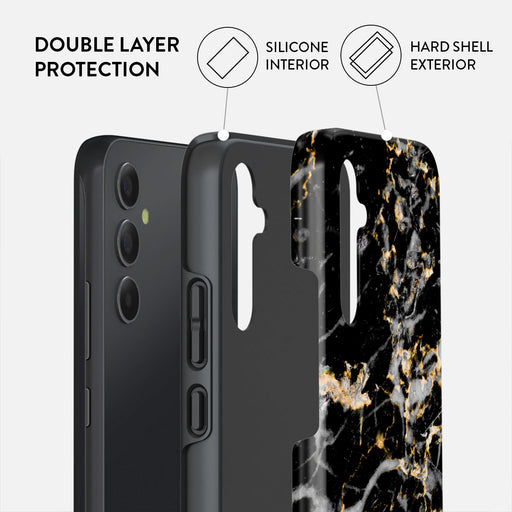 Make A Wish - Gold Marble Samsung Galaxy A34 Case 2