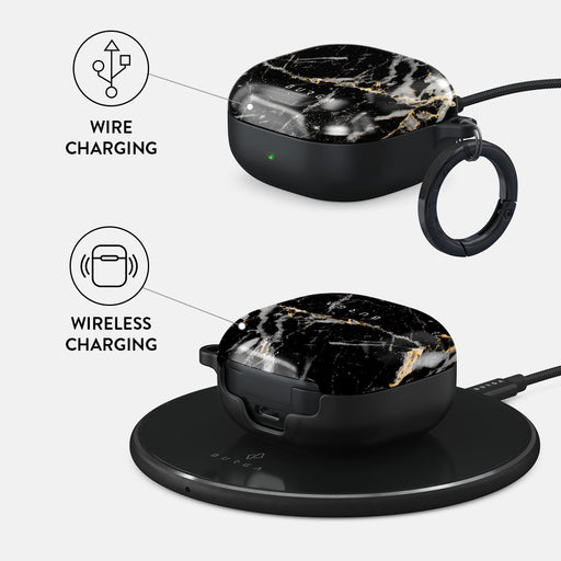 Make A Wish - Gold Marble Samsung Galaxy Buds Live Case 3