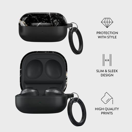 Make A Wish - Gold Marble Samsung Galaxy Buds Live Case 4