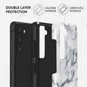 White Winter - Classy Marble Samsung Galaxy S21 FE Case 2