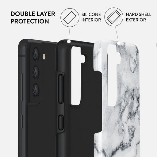 White Winter - Classy Marble Samsung Galaxy S21 FE Case 2