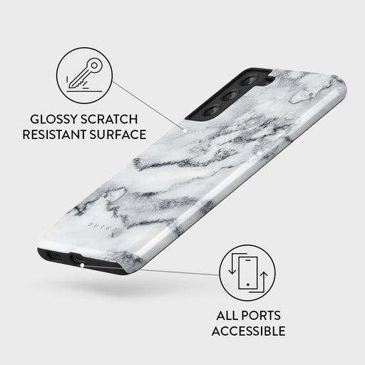 White Winter - Classy Marble Samsung Galaxy S21 FE Case 3