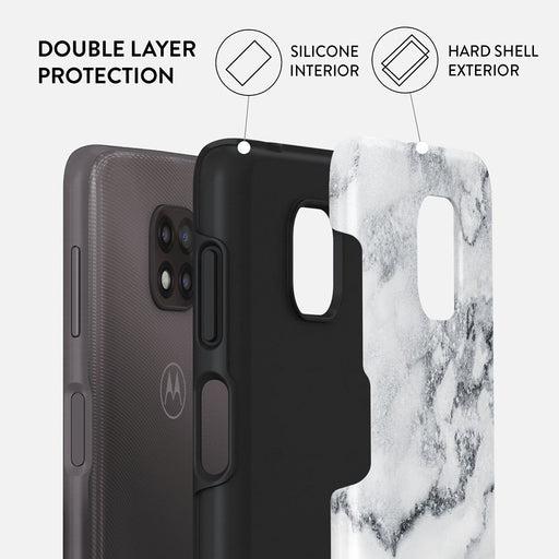 White Winter - Classy Marble Motorola Moto G Power 2021 Case 2
