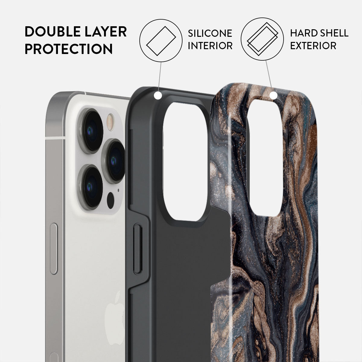 BURGA (ブルガ) Elite Mirror iPhone13ケース Enchanted Mirror - Marble iPhone 13 Pro Case | BURGA